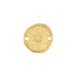 Motif round ethnic with grains with 2 holes - 13,9x14mm