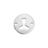 Rond motif perforated whale tail pendant 2 holes - 15,4x15,4mm
