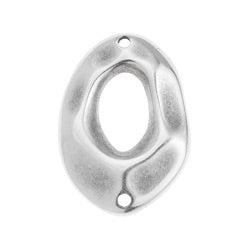 Component organic oval with 2 holes - 18,9x26,7mm