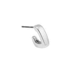 Earring hook thin rectangular shape titanium pin - 3,6x12,2mm