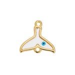 Motif whale tail vitraux with 2 rings - 16,9x15,9mm