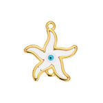 Μotif starfish vitraux with 2 rings - 18,8x21,7mm