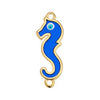 Motif seahorse vitraux with 2 rings - 10x27,6mm