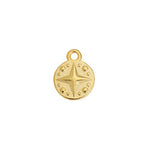 Round motif with star pendant for 10mm 18Κ - 9,8x12,6mm