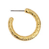 Earring hoop 3/4 ethnic pattern with titanium pin - 3,4x24,2mm
