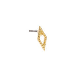 Earring rhombus with grains with titanium pin - 4,8x11,9mm