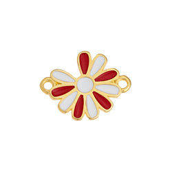 Motif daisy with 2 rings - 14,9x19mm