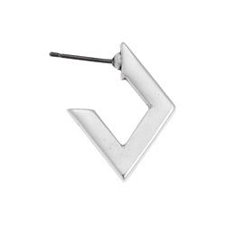 Earring rhombus 3/4 with titanium pin - 3x22,3mm