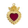 Vintage heart motif with pendant 25mm - 27,5x18,8mm