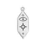 Ηexagon motif with spiritual elements pendant - 9,3x25,7mm