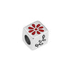 Bead dice with daisy Φ5mm - 9,4x10,2mm