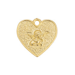 Motif heart with angel pendant - 19,3x18,7mm