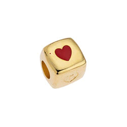 Bead cube ''love'' Φ5mm - 10,7x10,5mm