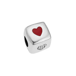 Bead cube ''love'' Φ5mm - 10,7x10,5mm