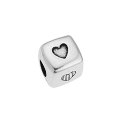 Bead cube ''love'' 5mm - 10,7x10,5mm
