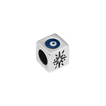 Bead cube spiritual with eye Φ5mm - 8,2x8,1mm