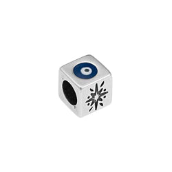 Bead cube spiritual with eye Φ5mm - 8,2x8,1mm