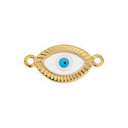 Motif eye vitraux with rays with 2 rings - 10,7x22mm