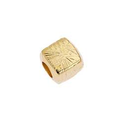 Bead cube floral Φ5mm - 10,3x9,6mm