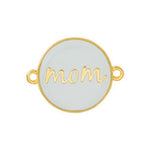 Round motif ''mom'' with 2 rings - 18,4x23,3mm