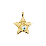 Star motif with start & eye pendant for 2mm - 17,9x14,7mm