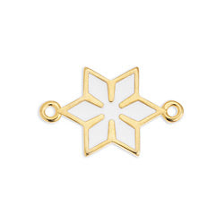 Motif snowflake with 2 rings - 14,6x22,8mm