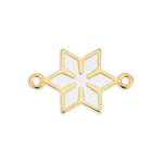 Motif snowflake with 2 rings - 14,6x22,8mm