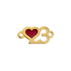 Motif 23 with vitraux heart with 2 rings - 18,08x8,9mm
