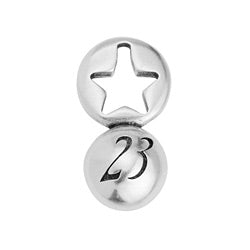 Motif sphere 23 with star pendant - 13,5x25,8mm
