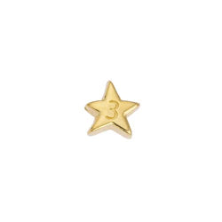 Star bead with No 3 Φ1.5mm - 8,6x8,6mm