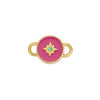 Motif round with spiritual star with 2 rings - 15,8x10,1mm