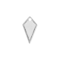 Rhombus motif asymmetric plain pendant - 8,7x16,2mm