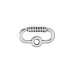 Component oval with spiral & ring - 9,9x17,4mm