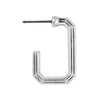 Earring hoop 3/4 octagon with titanium pin - 2,5x24,3mm