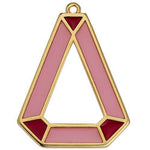Motif triangle angular vitraux pendant - 34,8x26,7mm