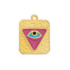 Motif with triangle & eye pendant - 20,5x15,6mm