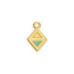 Rombus motif with 2 triangles pendant - 14,6x9,8mm