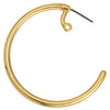 Earring hoop 3/4 with internal ring & titanium pin - 41,7x41,7mm