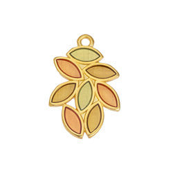 Motif with leaves pendant - 14,7x22,2mm