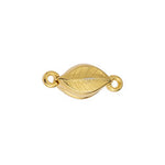 Magnetic clasp leaf with 2 rings - 7,4x17,6mm