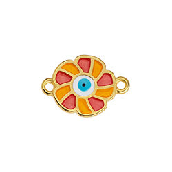 Flower motif with 2 rings 18,1x13,2mm