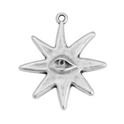Star motif with eye pendant 23,5x28,4mm