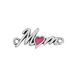 Motif mom with heart with 2 rings 9,8x23,5mm