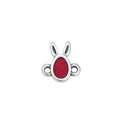 Motif Easter bunny vitraux with 2 rings 11,3x12,3mm