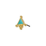 Earring triangle ethnic with titanium pin 9,2x10,5mm