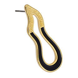 Earring oval irregular with titanium pin 12,6x33,1mm