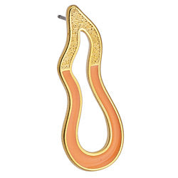 Earring oval irregular with titanium pin 12,6x33,1mm