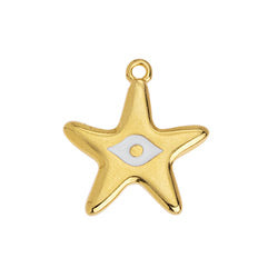 Starfish motif with eye pendant 18,6x20,6mm