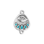 Eye motif with 5 drops with 2 rings 13,4x20mm