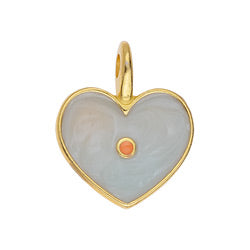 Motif heart with setting pendant for 3.2mm 19,4x23,6mm